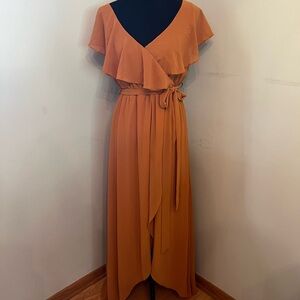 50 % off FLASH SALE-NWT- Baltic Born Katya Ruffle Maxi Dress- L